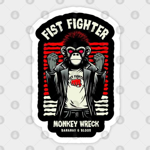 FIST FIGHTER Sticker by artslaves